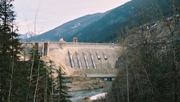 BC Hydro's Revelstoke Dam - Note two missing penstocks